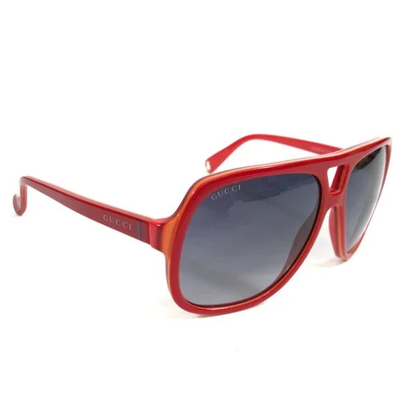 Gucci Kids Sunglasses GG5005/C/S KP5JJ Shiny Red Frames Gray Gradient Lenses - Picture 2 of 14